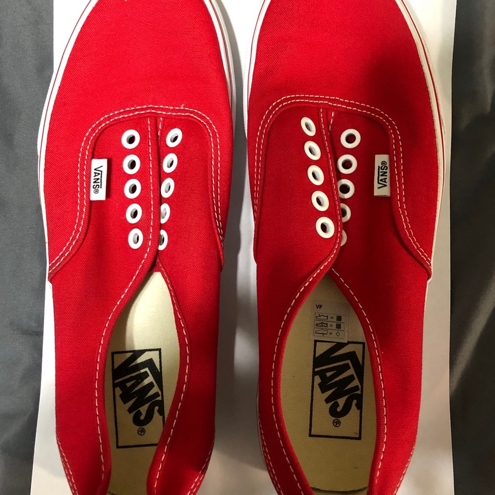 Red Vans shoes size 10 in women’s